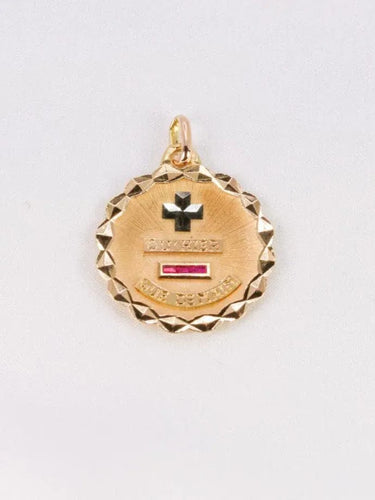 Pendentif AUGIS - Médaille Amour ronde 58 Facettes J487