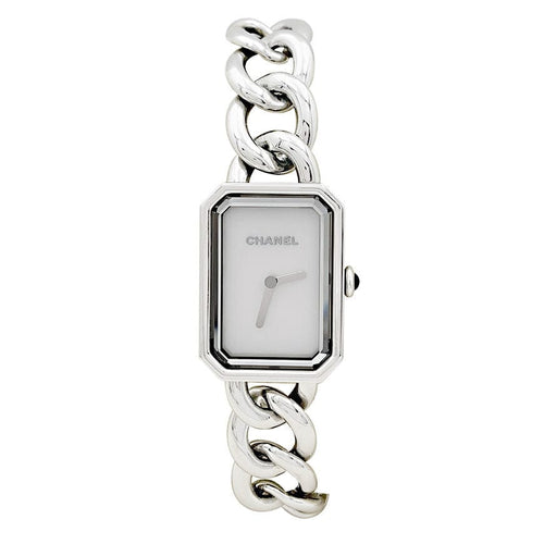 Montre Montre Chanel "Première Chaîne Gourmette" acier, nacre. 58 Facettes 34022