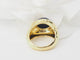 Bague 51.5 Bague godronnée en or jaune et cabochon Lapis Lazuli 58 Facettes 29996
