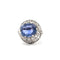 Bague 52 Magnifique bague en or blanc massif 18 carats ornée d'un saphir et de diamants. 58 Facettes