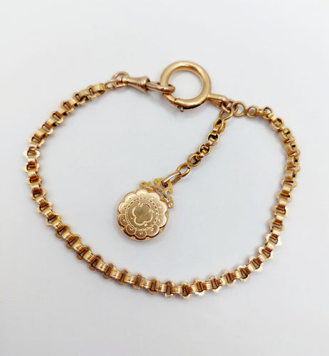 Montre Chaîne giletière de montre antique or rose 18k pendentif ciselé (circa 1900) 58 Facettes A05002