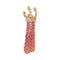 Boucles d'oreilles Boucles d'oreilles souples, or jaune, diamants, saphirs roses. 58 Facettes 34082