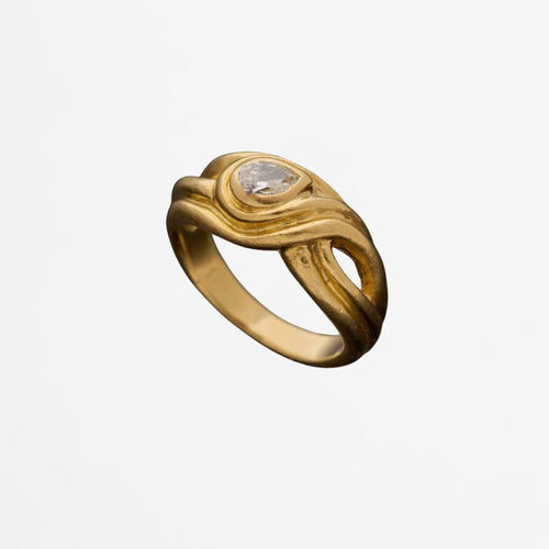 Bague 51 Bague Jonc en or jaune et diamant 58 Facettes