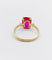 Bague 54.5 Bague cocktail Art Déco or jaune, rubis synthétique 58 Facettes A06308
