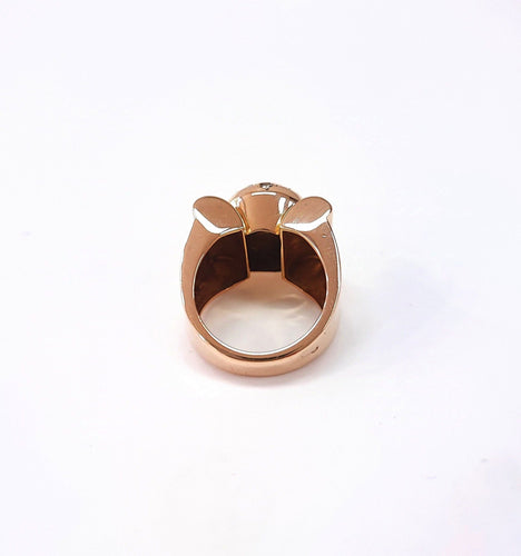 Bague 51 Bague Tank or rose et diamants 58 Facettes BagTankBoul1207