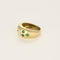 Bague 48 Bague jonc en or jaune, diamant et émeraudes 58 Facettes DIE1614X3