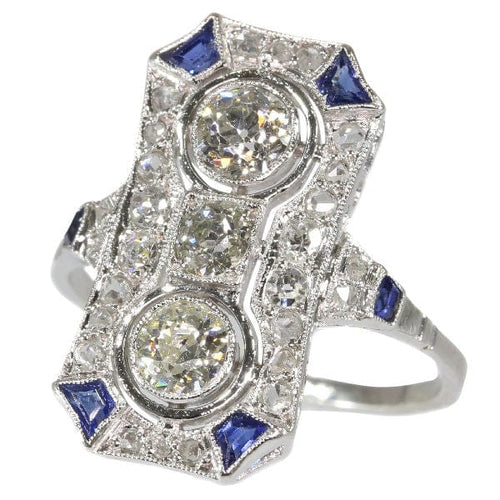 Bague 55 Héritage de demain : une bague de fiançailles en diamant Art déco des années 1920 58 Facettes 16342-0163