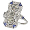 Bague 55 Héritage de demain : une bague de fiançailles en diamant Art déco des années 1920 58 Facettes 16342-0163