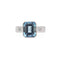 Bague Bague en or blanc avec une aigue-marine de 2,9 ct et des diamants de 0,20 ct 58 Facettes 17402