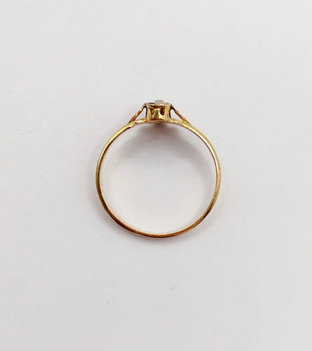 Bague 49 Bague marquise antique en or 18k et diamants taille rose (circa 1900) 58 Facettes A06394