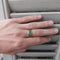 Bague 51 HENRI MARTIN (attribué à) Bague jonc émeraudes et or jaune 58 Facettes 5