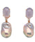 Boucles d'oreilles Boucles d'oreilles Calcédoine et Perles Baroques Ornées de Diamants 58 Facettes