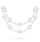 Collier Sautoir Van Cleef et Arpels Alhambra or blanc 750 et nacre 58 Facettes 1225