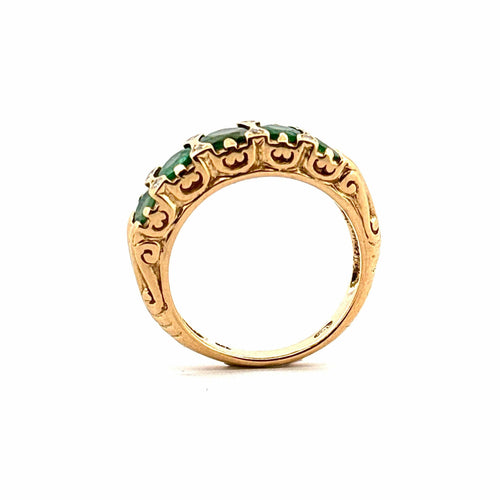 Bague 53 Bague jarretière émeraudes et diamants 58 Facettes