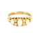 Bague 58 Bague type jarretière en or jaune, opales et diamants roses 58 Facettes MAR0975