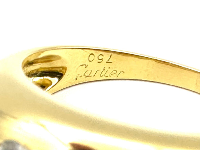 CARTIER. Collection "Daphné", bague vintage or jaune et diamants