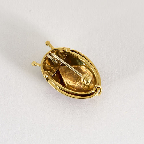 Broche Broche porte bonheur "Coccinelle" en or jaune et émaux 58 Facettes CHS0705