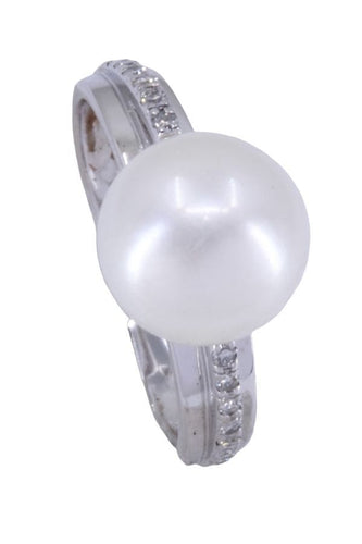 Bague 48 BAGUE PERLE ET DIAMANTS 58 Facettes 086031