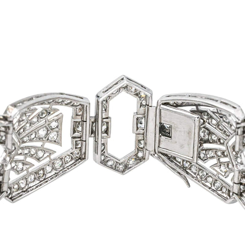 Bracelet Bracelet Manchette  Platine Diamant 58 Facettes 4445904CN