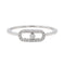 Bague 53 Messika Bague Move Uno Or blanc Diamant 58 Facettes 3753458RV