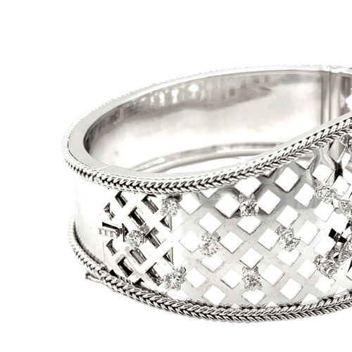 Bracelet Bracelet jonc en or blanc 58 Facettes 7094/15