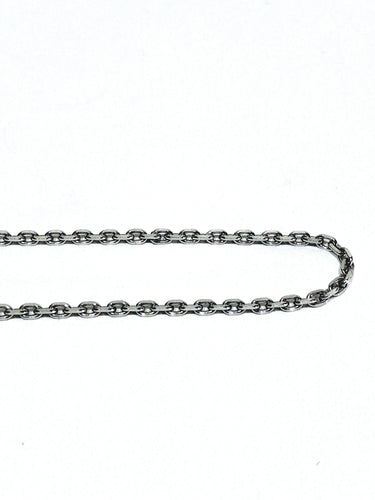 Collier Chaîne maille forçat en or blanc 18 carats 58 Facettes