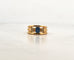 Bague Bague or jaune saphir ovale et diamants 58 Facettes