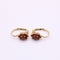Boucles d'oreilles Boucles d’oreilles Fleurs de Grenats, or jaune 58 Facettes