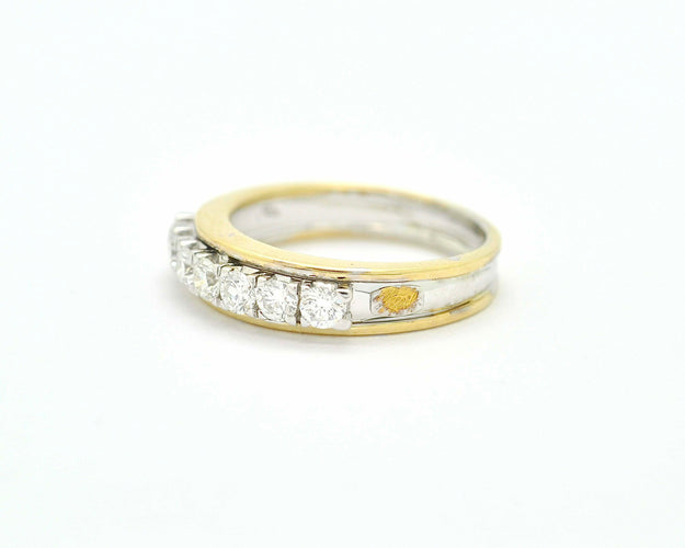 Bague Bague Rivière Recarlo en or blanc et jaune 58 Facettes