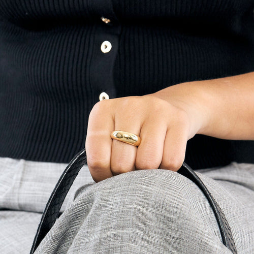 Bague 57 Bague jonc or jaune 58 Facettes GU257