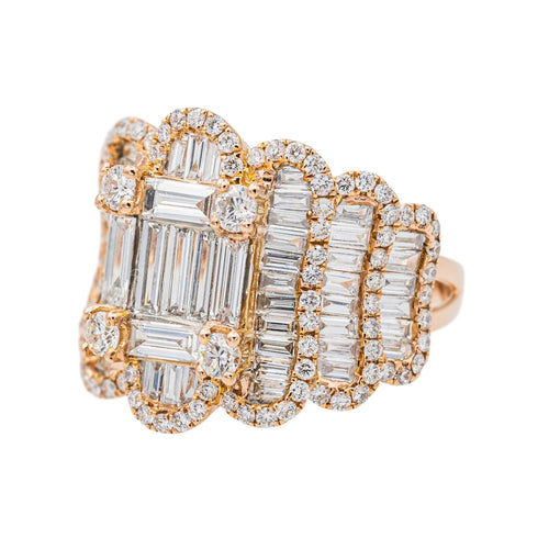 Bague 54 Djula Bague Cocktail Or rose Diamant 58 Facettes 3530666CN