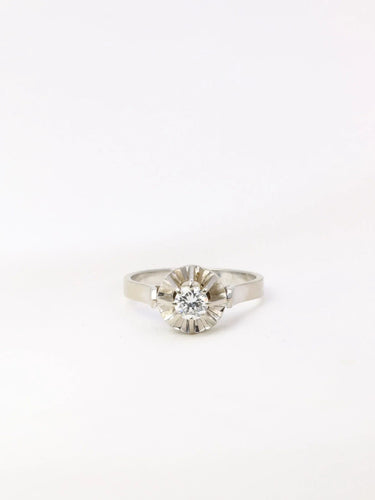 Solitaire ancien en or et diamant 0,30 carats