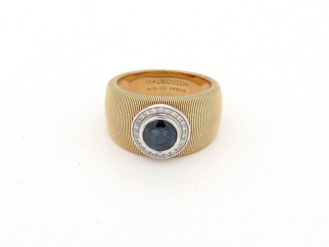 Bague 51 bague MAUBOUSSIN un ete en toscane en or jaune saphir & diamants 58 Facettes 260399