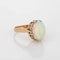 Bague vintage en or jaune 14 carats avec opale éthiopienne de 5,65 ct, taille 6,5, bijou de cocktail