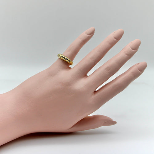 Bague Bague contemporaine en or 18 carats avec diamants en forme de dôme 58 Facettes