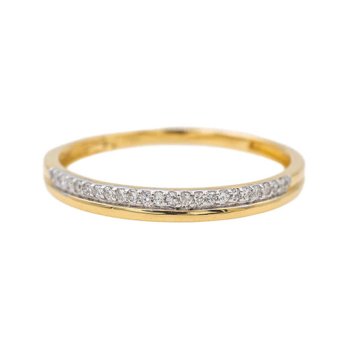 Bague 53 Bague Demi alliance Or jaune  Diamant 58 Facettes 3475539CN