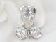 Boucles d'oreilles Paire de dormeuses anciennes en or blanc et diamants 58 Facettes 32108