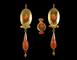 Bague Boucles d'oreilles et bague anciennes en corail et or jaune 58 Facettes 7694