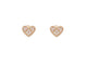 Boucles d'oreilles boucles d'oreilles POIRAY l'attrape coeur diamant or rose 58 Facettes 260896