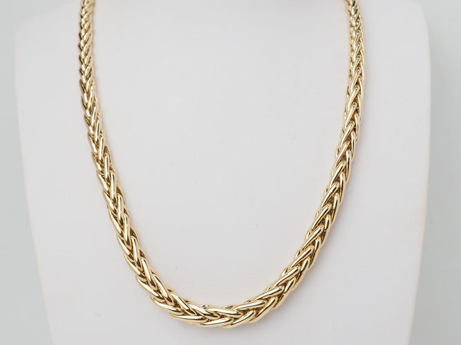 Collier Collier maille palmier en or jaune 58 Facettes 33446