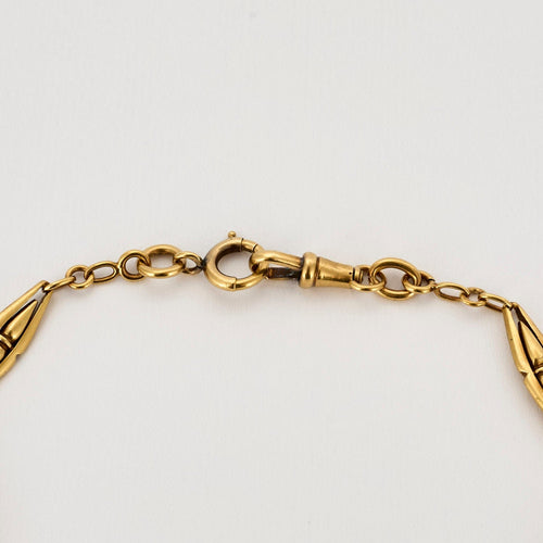 Collier Collier or jaune maillons fuseaux 58 Facettes CHAL04516