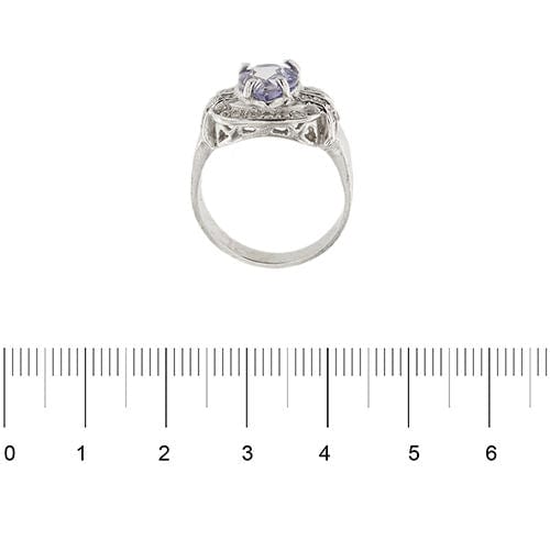 Bague 57 Bague or blanc saphir et diamants 58 Facettes 25684