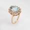 50 Bague diamant aigue-marine 4,50 ct vintage 58 Facettes G13369