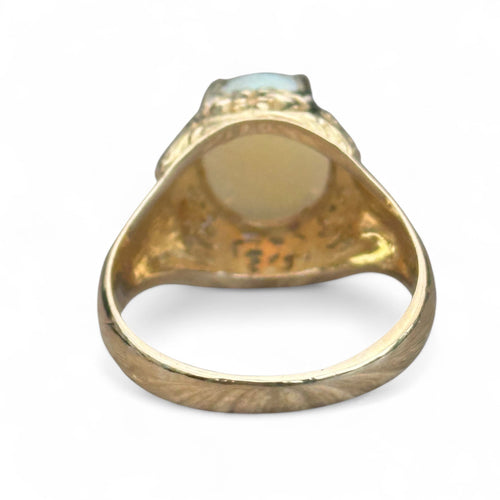Bague 51 Bague ancienne ajourée sertie d'une opale cabochon 58 Facettes 321