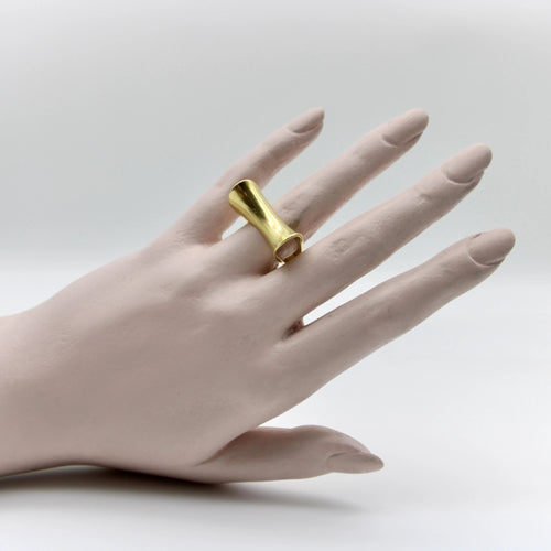 Bague 45 Bague selle moderniste vintage en or 18 carats 58 Facettes A1003E