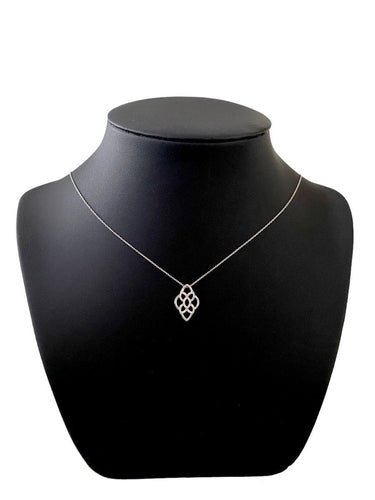 Collier Collier, en or blanc 14k serti de diamants 58 Facettes