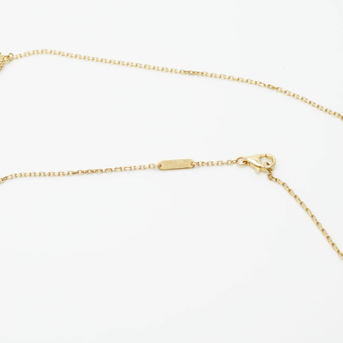 Collier Van Cleef & Arpels - Collier Lucky Alhambra Heart or jaune - nacre blanche 58 Facettes vca-n-yg-hrt-mop