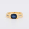 Bague 53 Solitaire Vintage Or Saphir et Diamants Circa 1970 58 Facettes 316