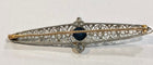 Broche Broche ancienne platine saphir et diamants 58 Facettes