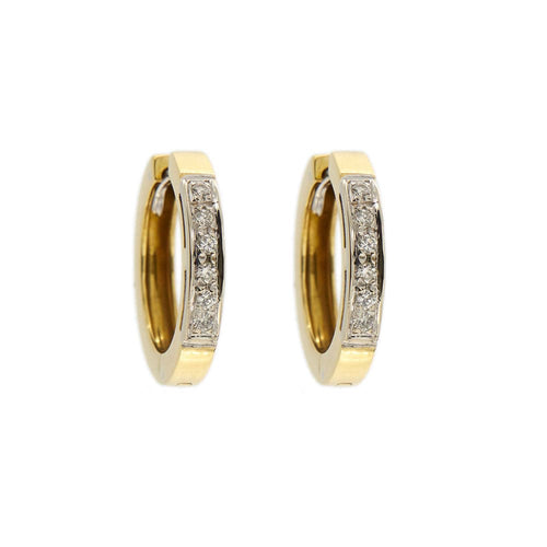 Boucles d'oreilles Boucles d'oreilles créoles avec diamants 58 Facettes 32166